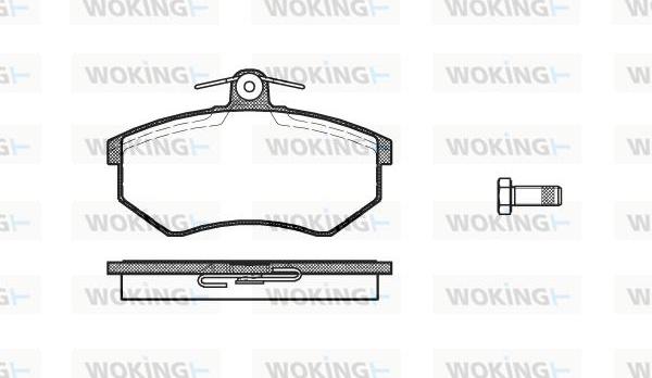 Woking P0343.10 - Kit pastiglie freno, Freno a disco autozon.pro