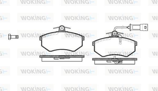 Woking P0343.12 - Kit pastiglie freno, Freno a disco autozon.pro