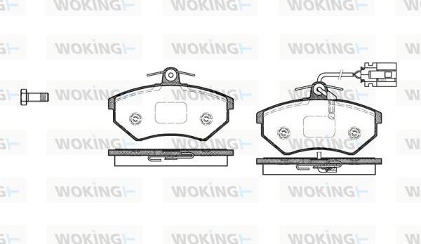 Woking P0343.82 - Kit pastiglie freno, Freno a disco autozon.pro