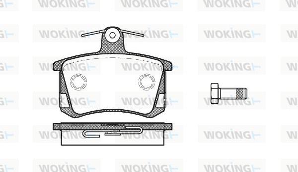 Woking P0353.40 - Kit pastiglie freno, Freno a disco autozon.pro