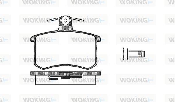 Woking P0353.00 - Kit pastiglie freno, Freno a disco autozon.pro