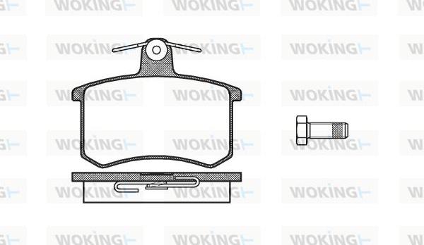 Woking P0353.10 - Kit pastiglie freno, Freno a disco autozon.pro