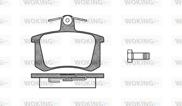 Woking P0353.20 - Kit pastiglie freno, Freno a disco autozon.pro