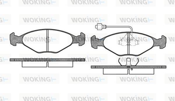 Woking P0243.02 - Kit pastiglie freno, Freno a disco autozon.pro