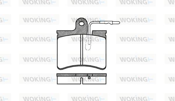 Woking P0253.04 - Kit pastiglie freno, Freno a disco autozon.pro