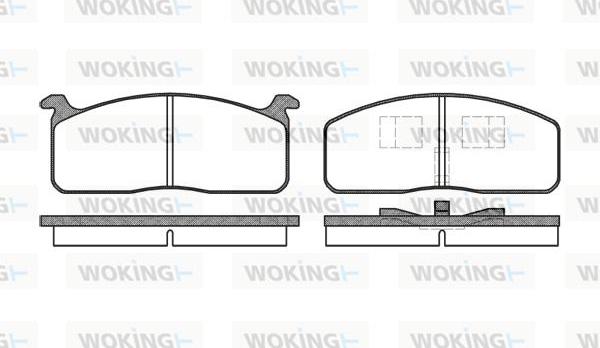 Woking P0203.00 - Kit pastiglie freno, Freno a disco autozon.pro