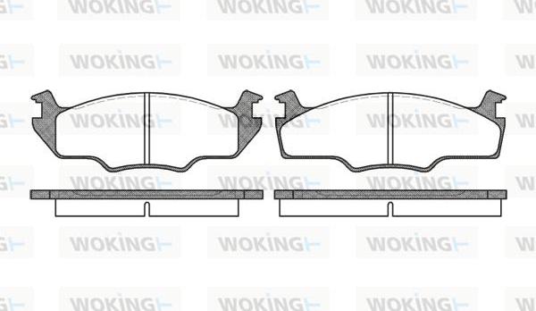 Woking P0213.00 - Kit pastiglie freno, Freno a disco autozon.pro