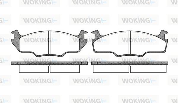 Woking P0213.10 - Kit pastiglie freno, Freno a disco autozon.pro