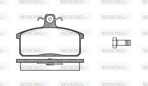 Woking P0283.40 - Kit pastiglie freno, Freno a disco autozon.pro