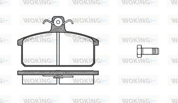 Woking P0283.00 - Kit pastiglie freno, Freno a disco autozon.pro