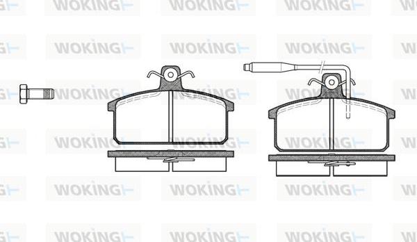 Woking P0283.02 - Kit pastiglie freno, Freno a disco autozon.pro