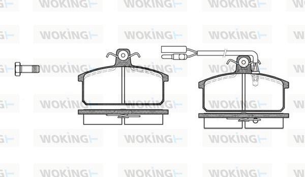 Woking P0283.12 - Kit pastiglie freno, Freno a disco autozon.pro