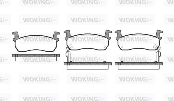 Woking P0743.02 - Kit pastiglie freno, Freno a disco autozon.pro