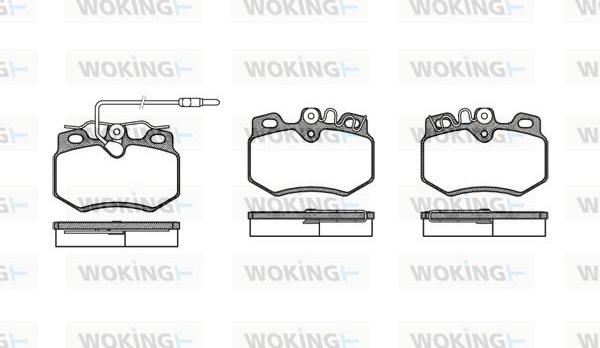 Woking P0703.12 - Kit pastiglie freno, Freno a disco autozon.pro