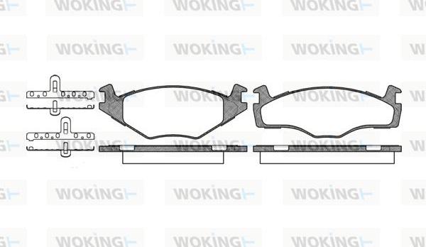 Woking P0713.60 - Kit pastiglie freno, Freno a disco autozon.pro