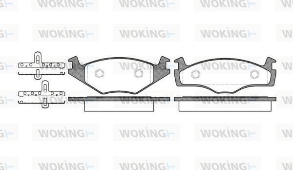 Woking P0713.05 - Kit pastiglie freno, Freno a disco autozon.pro