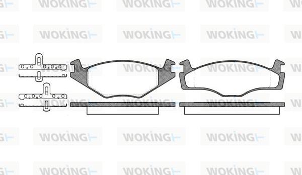 Woking P0713.00 - Kit pastiglie freno, Freno a disco autozon.pro