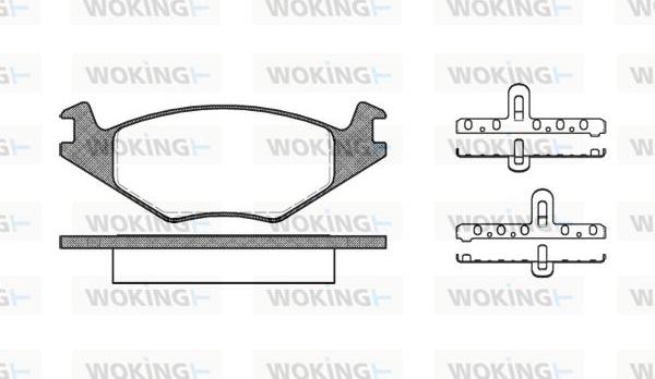 Woking P0713.20 - Kit pastiglie freno, Freno a disco autozon.pro