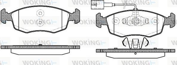 Woking P0723.52 - Kit pastiglie freno, Freno a disco autozon.pro