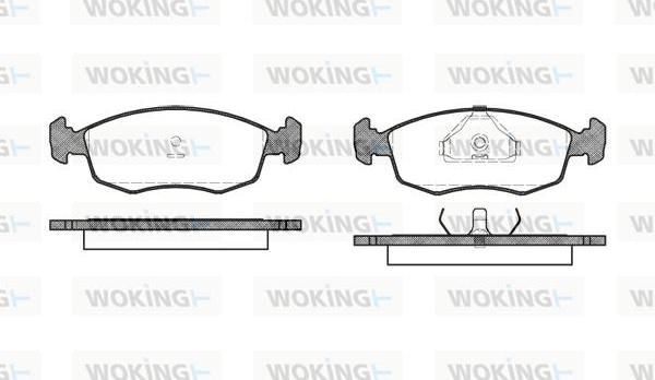 Woking P0723.00 - Kit pastiglie freno, Freno a disco autozon.pro