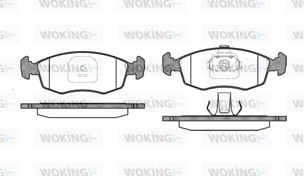 Woking P0723.10 - Kit pastiglie freno, Freno a disco autozon.pro