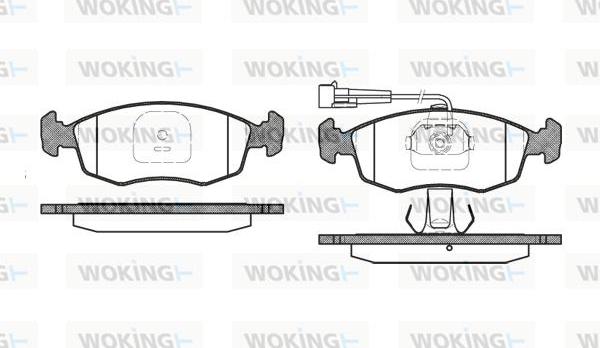 Woking P0723.12 - Kit pastiglie freno, Freno a disco autozon.pro