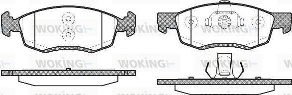 Woking P0723.32 - Kit pastiglie freno, Freno a disco autozon.pro