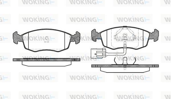 Woking P0723.22 - Kit pastiglie freno, Freno a disco autozon.pro