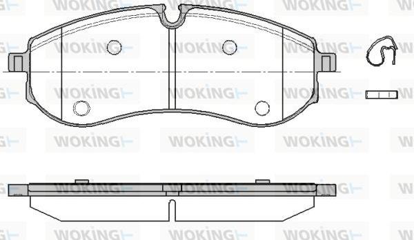 Woking P19563.00 - Kit pastiglie freno, Freno a disco autozon.pro