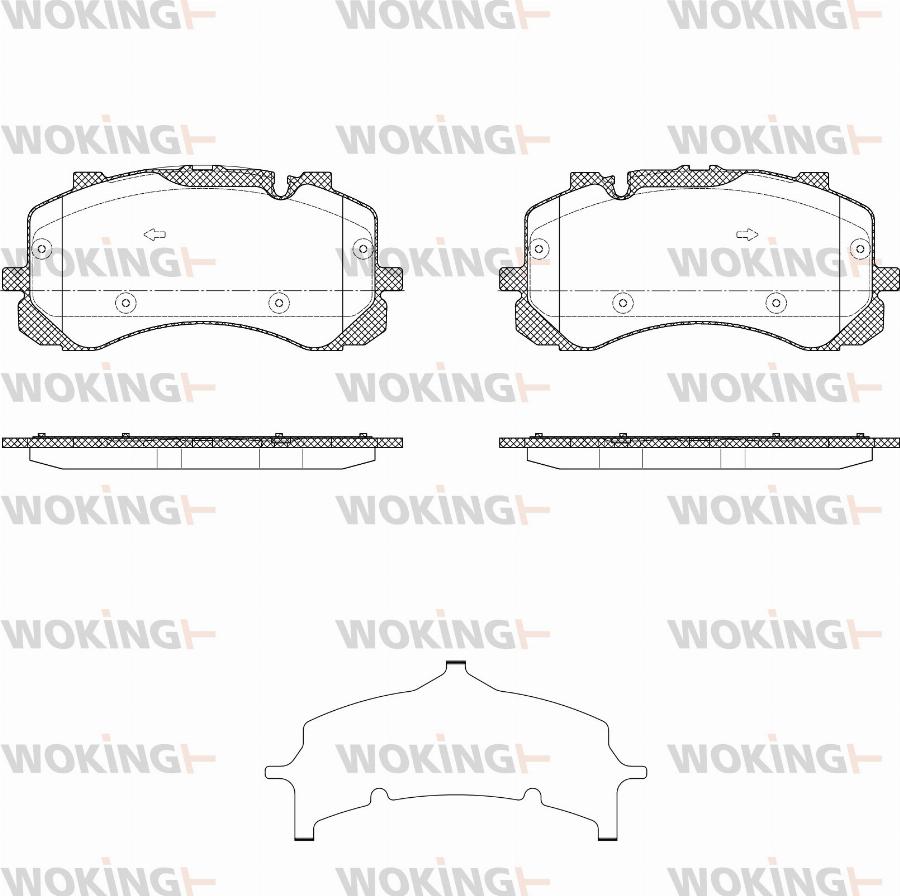 Woking P19653.00 - Kit pastiglie freno, Freno a disco autozon.pro