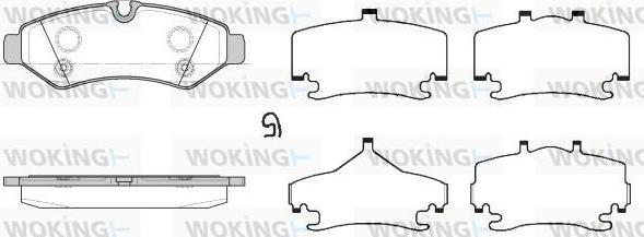 Woking P19673.00 - Kit pastiglie freno, Freno a disco autozon.pro