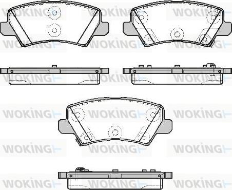 Woking P19043.02 - Kit pastiglie freno, Freno a disco autozon.pro