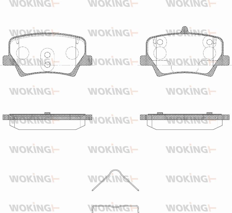 Woking P19193.00 - Kit pastiglie freno, Freno a disco autozon.pro