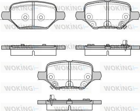 Woking P19103.02 - Kit pastiglie freno, Freno a disco autozon.pro