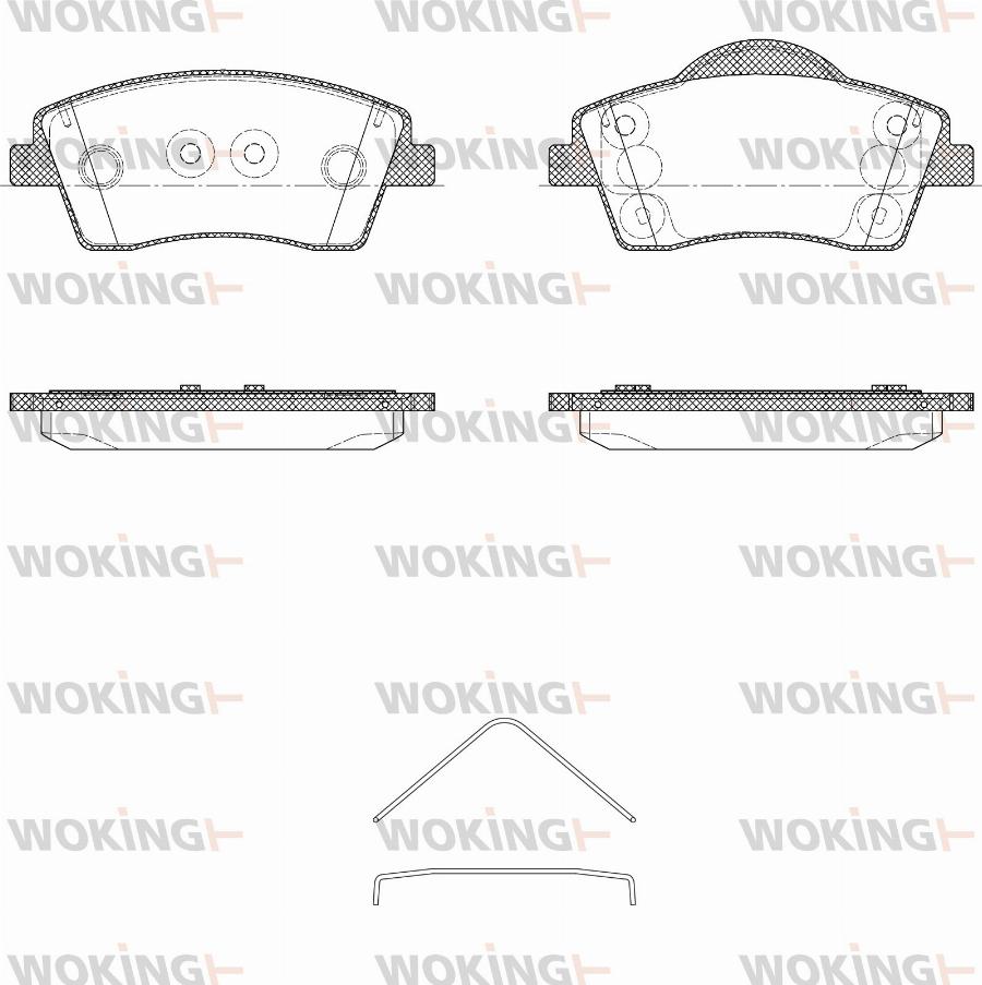 Woking P19183.00 - Kit pastiglie freno, Freno a disco autozon.pro