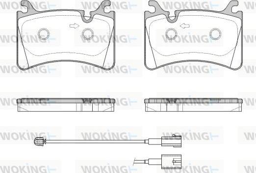 Woking P19173.02 - Kit pastiglie freno, Freno a disco autozon.pro