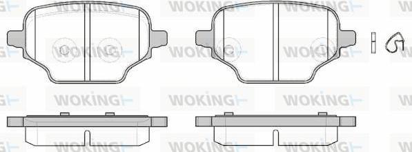 Woking P19373.00 - Kit pastiglie freno, Freno a disco autozon.pro