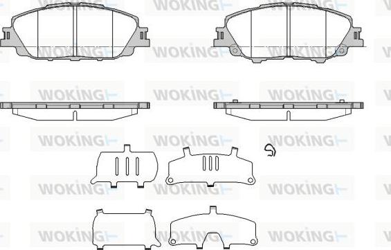 Woking P19703.00 - Kit pastiglie freno, Freno a disco autozon.pro