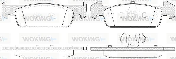 Woking P14403.10 - Kit pastiglie freno, Freno a disco autozon.pro