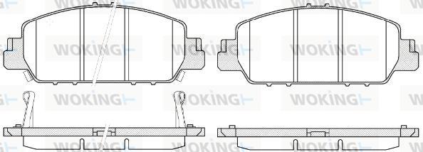 Woking P14483.02 - Kit pastiglie freno, Freno a disco autozon.pro