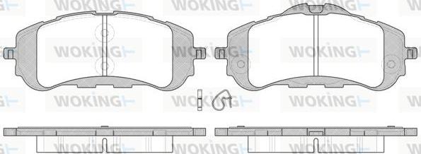 Woking P14593.00 - Kit pastiglie freno, Freno a disco autozon.pro