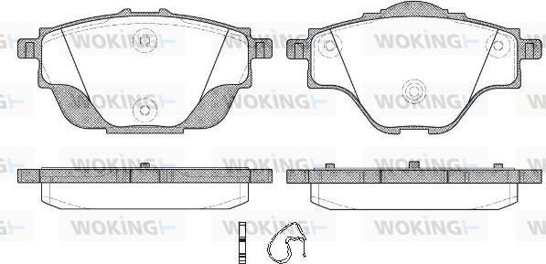 Woking P14573.00 - Kit pastiglie freno, Freno a disco autozon.pro