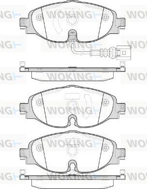 Woking P14153.01 - Kit pastiglie freno, Freno a disco autozon.pro