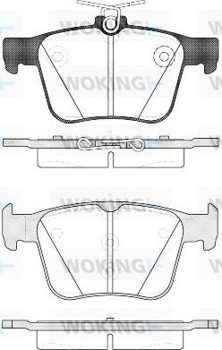 Woking P14163.10 - Kit pastiglie freno, Freno a disco autozon.pro