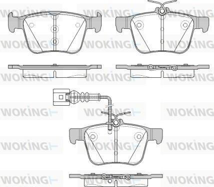 Woking P14163.11 - Kit pastiglie freno, Freno a disco autozon.pro