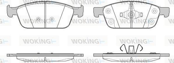 Woking P14103.50 - Kit pastiglie freno, Freno a disco autozon.pro