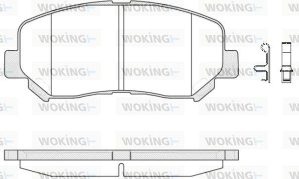 Woking P14133.02 - Kit pastiglie freno, Freno a disco autozon.pro