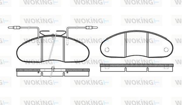 Woking P1483.02 - Kit pastiglie freno, Freno a disco autozon.pro