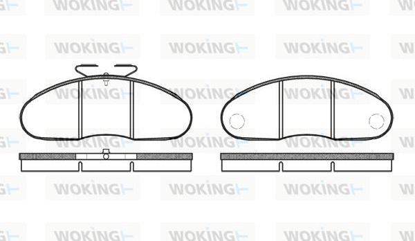 Woking P1483.10 - Kit pastiglie freno, Freno a disco autozon.pro