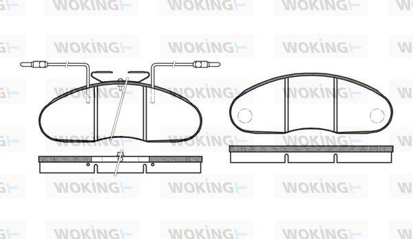 Woking P1483.12 - Kit pastiglie freno, Freno a disco autozon.pro